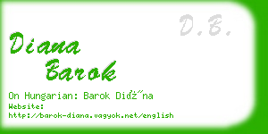 diana barok business card